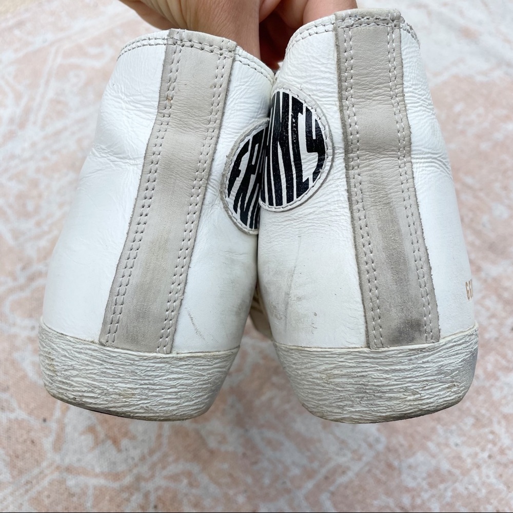 Golden Goose White High-Top Sneakers with Gray Accents - Picture 4 of 14